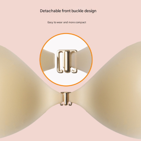 Size M [B cup] Two Pairs Light Skin Colour Heart-Shaped Silicone Breast Sticker - Thin Invisible Push-Up for Small Chest Enhancement Tristar Online