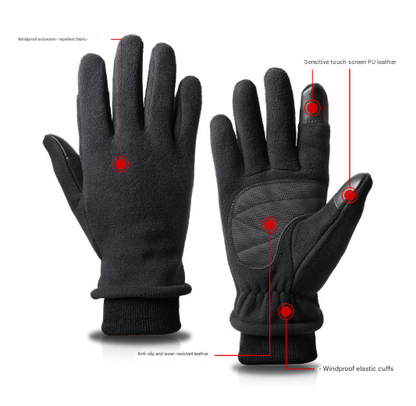 XS Navy Blue Warm Windproof Touchscreen Gloves - Anti-Slip Grip for Winter Cycling & Outdoor Sports Tristar Online