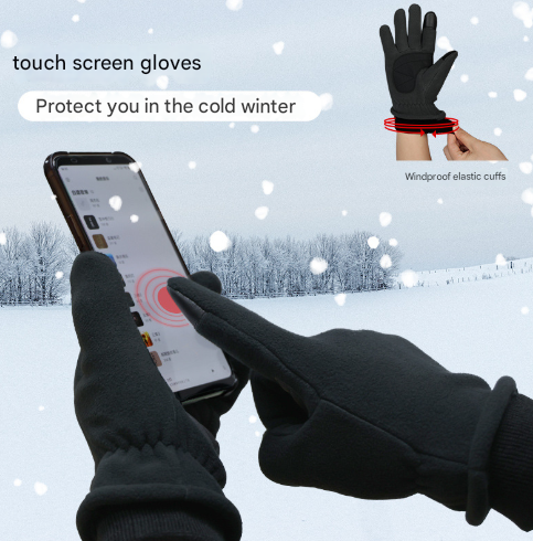 XL Navy Blue Warm Windproof Touchscreen Gloves - Anti-Slip Grip for Winter Cycling & Outdoor Sports Tristar Online