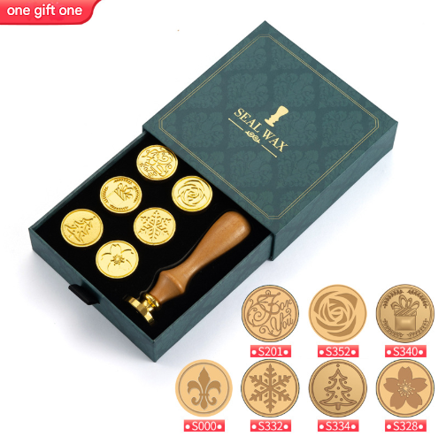 Present 2-Piece Retro Sealing Wax Stamp Set - 11.3 x 11.3 x 3.6 cm DIY Gift Box Kit for Handmade Crafts Tristar Online