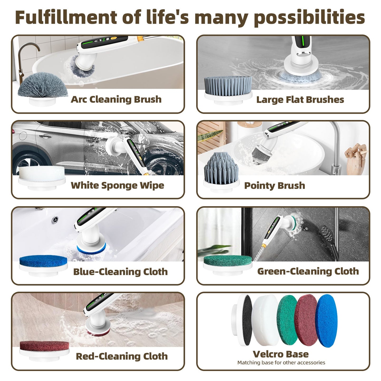 Home Luxury Style Powerful Torque Silent Extendable Smart-Sensing Electric Cleaning Brush Tristar Online