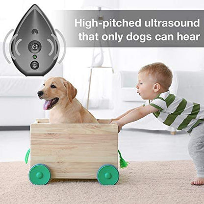 Automatic Ultrasonic Dog Bark Deterrent - Up to 50ft Range, Safe Frequency Conversion, Indoor Use(grey) Tristar Online