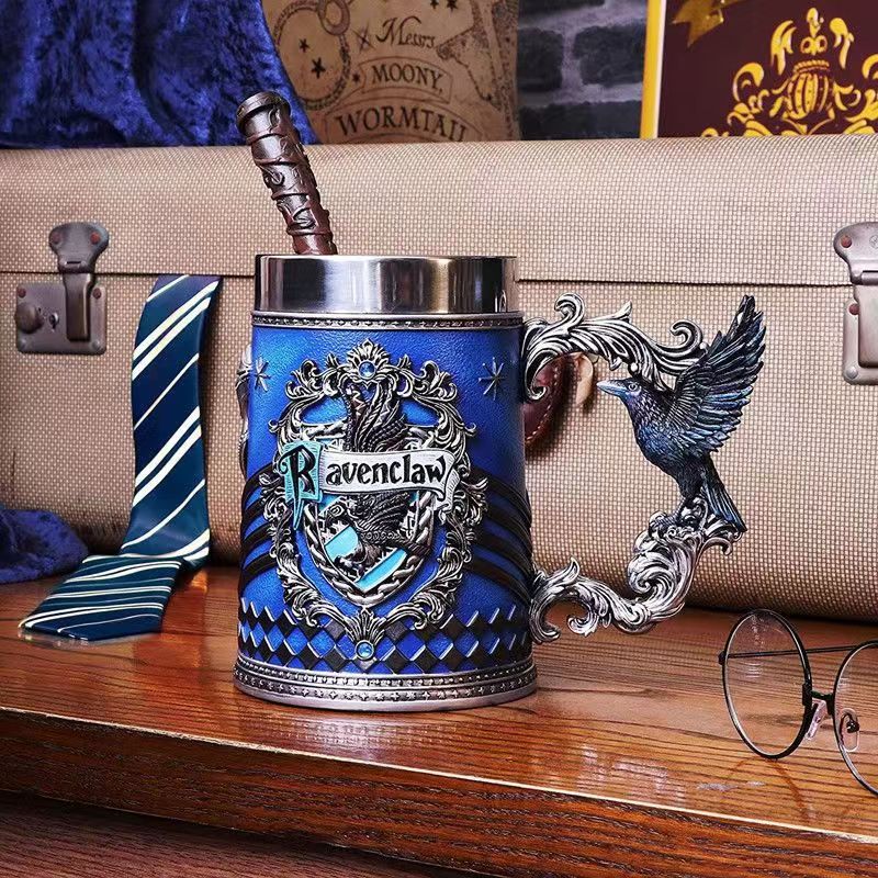 Collectible Fantasy House Crest Tankard Mug - 600ml Stainless Steel Lined Resin Beer Stein(blue) Tristar Online