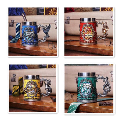 Collectible Fantasy House Crest Tankard Mug - 600ml Stainless Steel Lined Resin Beer Stein(yellow) Tristar Online