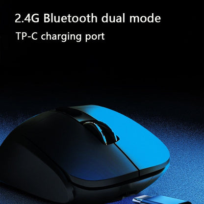 Ergonomic Vertical Wireless Mouse - Dual Mode (2.4G + Bluetooth), RGB Light, Rechargeable 500mAh Battery(Gray) Tristar Online