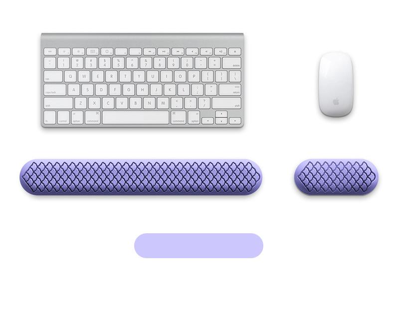 Ergonomic Keyboard & Mouse Wrist Rest Set - Soft Silicone, Non-Slip Base, Comfortable Support(purple) Tristar Online