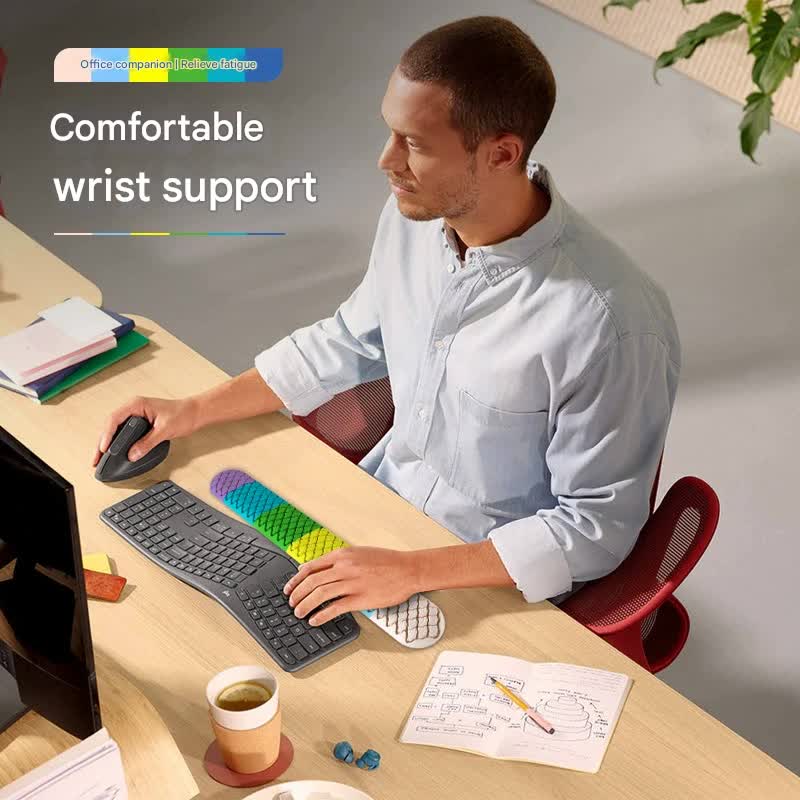 Ergonomic Keyboard & Mouse Wrist Rest Set - Soft Silicone, Non-Slip Base, Comfortable Support(purple) Tristar Online