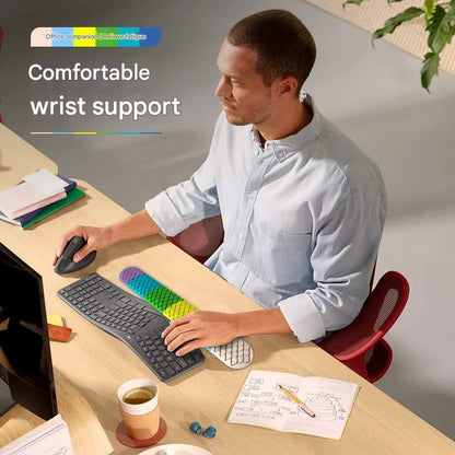 Ergonomic Keyboard & Mouse Wrist Rest Set - Soft Silicone, Non-Slip Base, Comfortable Support(purple) Tristar Online