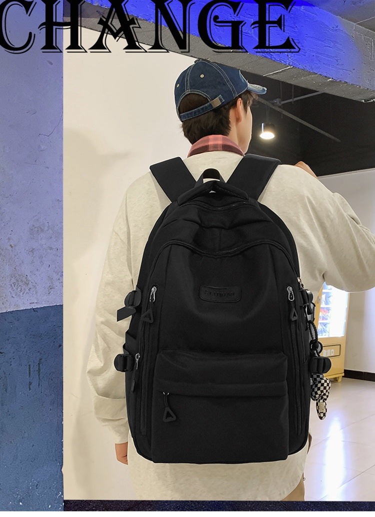 Large Capacity Nylon Backpack - Fits Tablet, A4 Magazines, Umbrella - Multiple Pockets & Adjustable Straps(black) Tristar Online