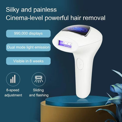 IPL Laser Hair Removal Device - 990,000 Flashes, 8 Intensity Levels, Dual Mode for Full Body(white) Tristar Online