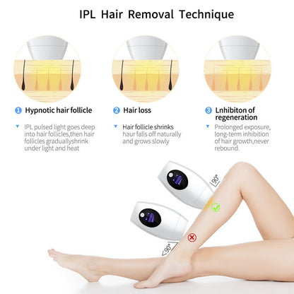 IPL Laser Hair Removal Device - 600,000 Flashes, 8 Intensity Levels, LCD Display & 2 Modes(white) Tristar Online
