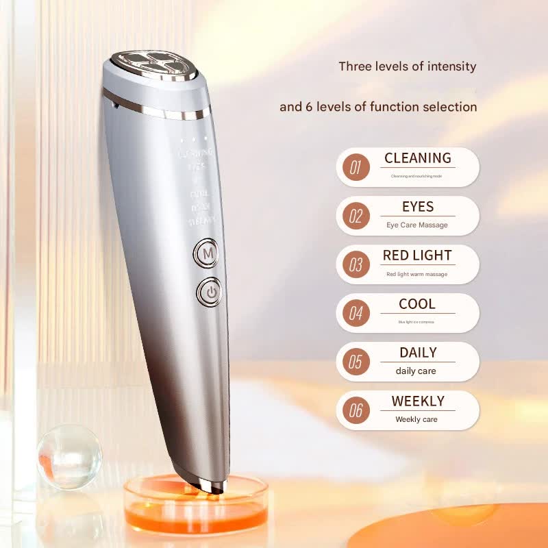 Multi-Function Facial Beauty Device - 6 Modes, 3 Intensity Levels, LED Therapy & Magnetic Charging(Gradient Color) Tristar Online