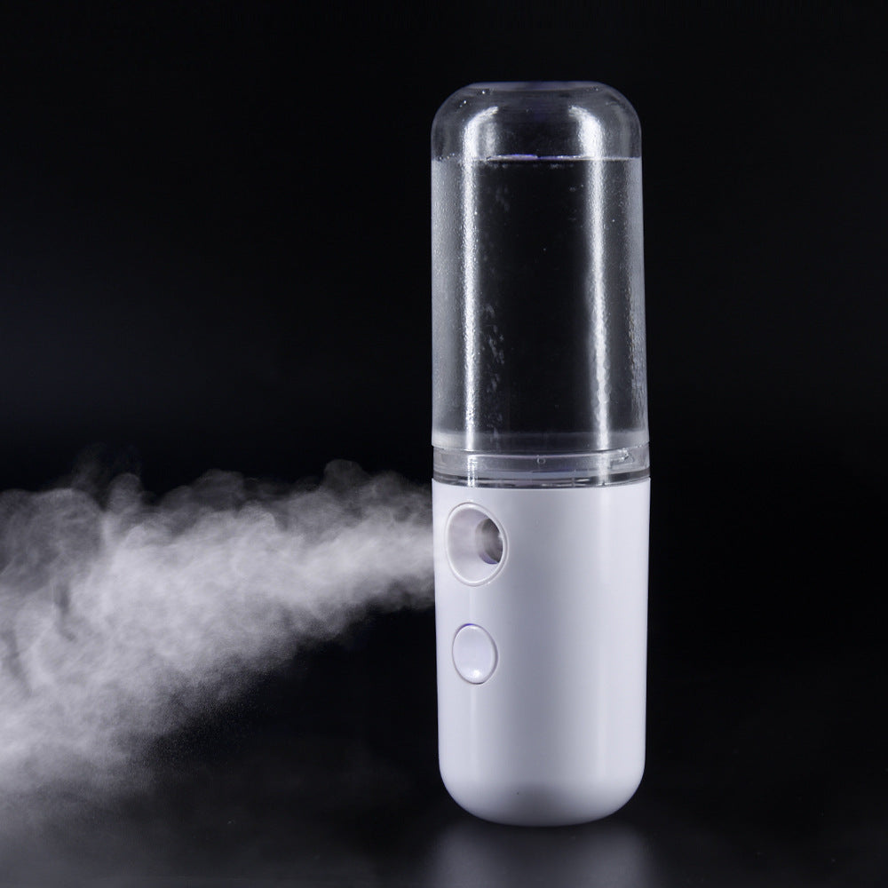 Two Portable Nano Facial Sprayer - 50ml USB Rechargeable Moisturizing Disinfectant Sprayer(white) Tristar Online