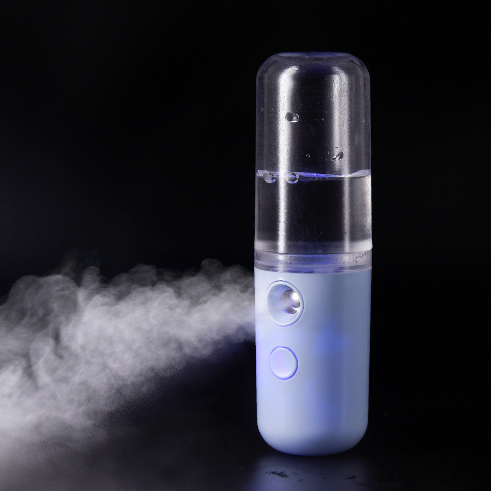 Two Portable Nano Facial Sprayer - 50ml USB Rechargeable Moisturizing Disinfectant Sprayer(Blue) Tristar Online