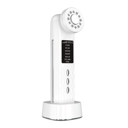 Multi-Functional Facial Beauty Device - Ultrasonic, EMS, RF LED, Cool Therapy & Eye Care(white) Tristar Online