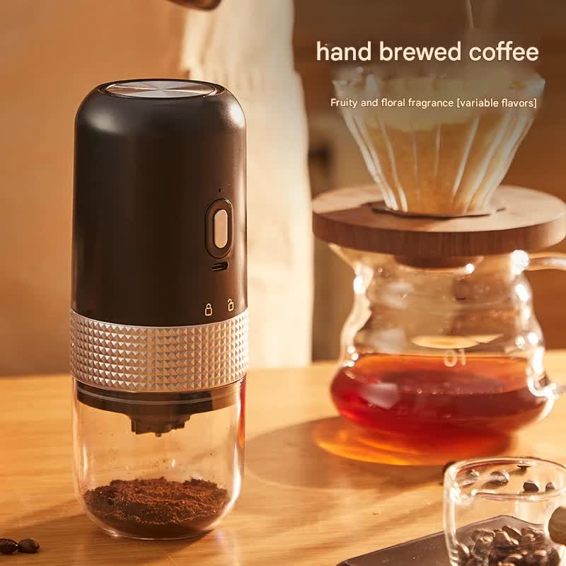 Wireless Portable Electric Coffee Grinder - Adjustable Coarseness, USB-C Rechargeable, One-Touch Operation(black) Tristar Online