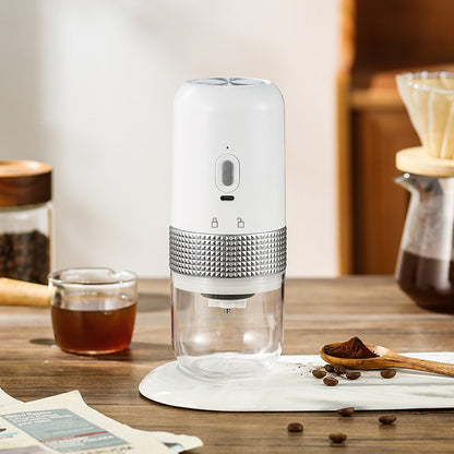 Wireless Portable Electric Coffee Grinder - Adjustable Coarseness, USB-C Rechargeable, One-Touch Operation(white) Tristar Online