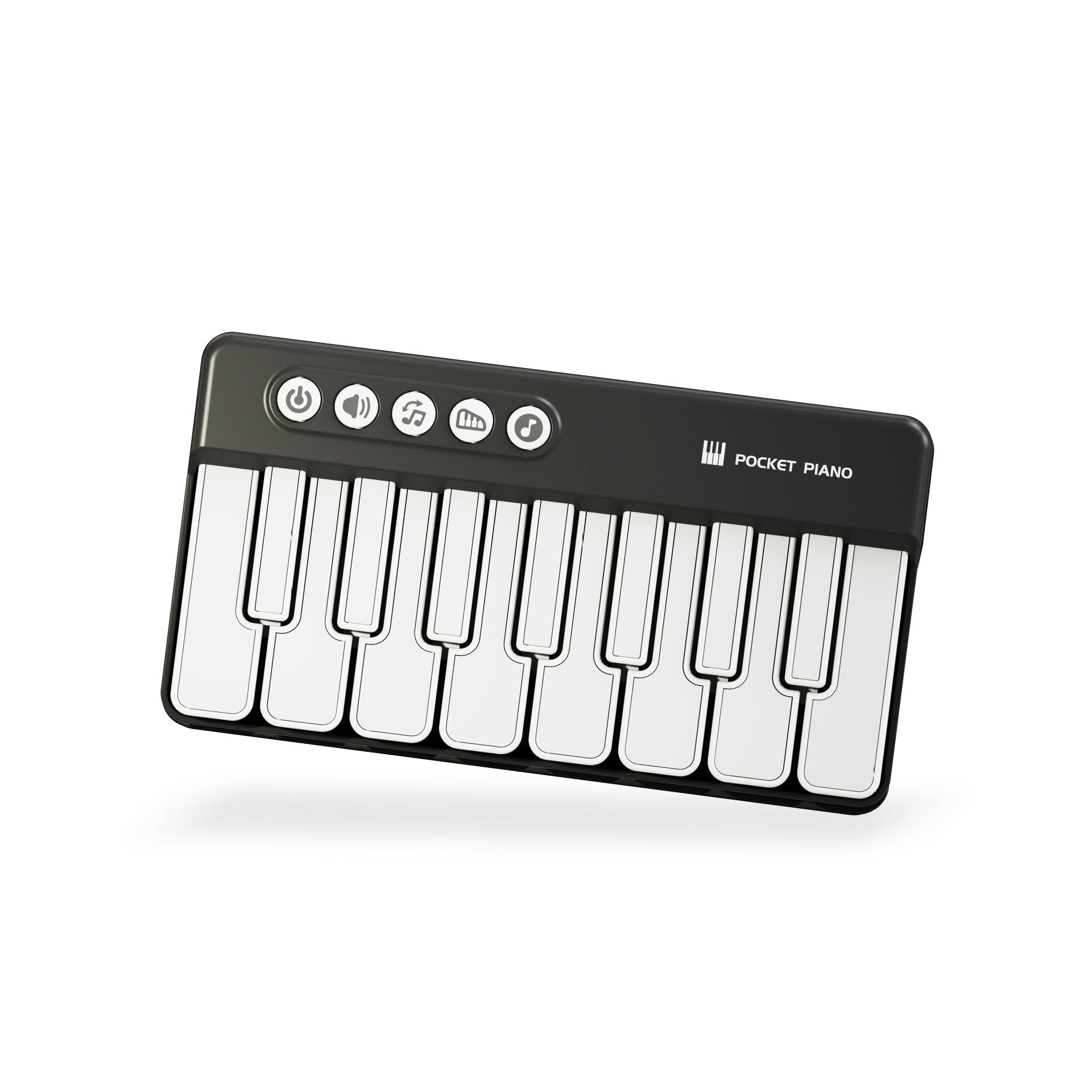 Mini Pocket Piano Electronic Keyboard - 17 Keys, Multiple Modes, LED Lights, Portable Musical Toy(black) Tristar Online