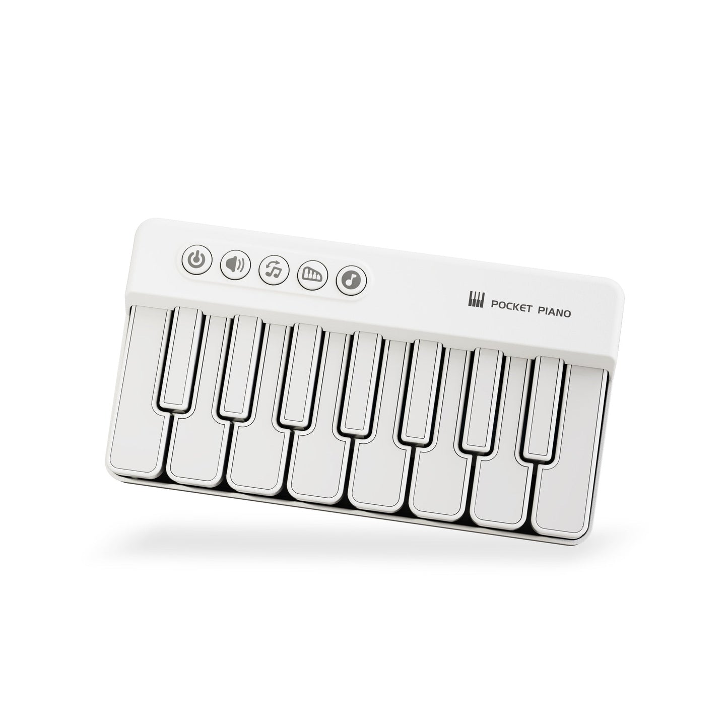 Mini Pocket Piano Electronic Keyboard - 18 Keys, Multiple Modes, LED Lights, Portable Musical Toy(white) Tristar Online