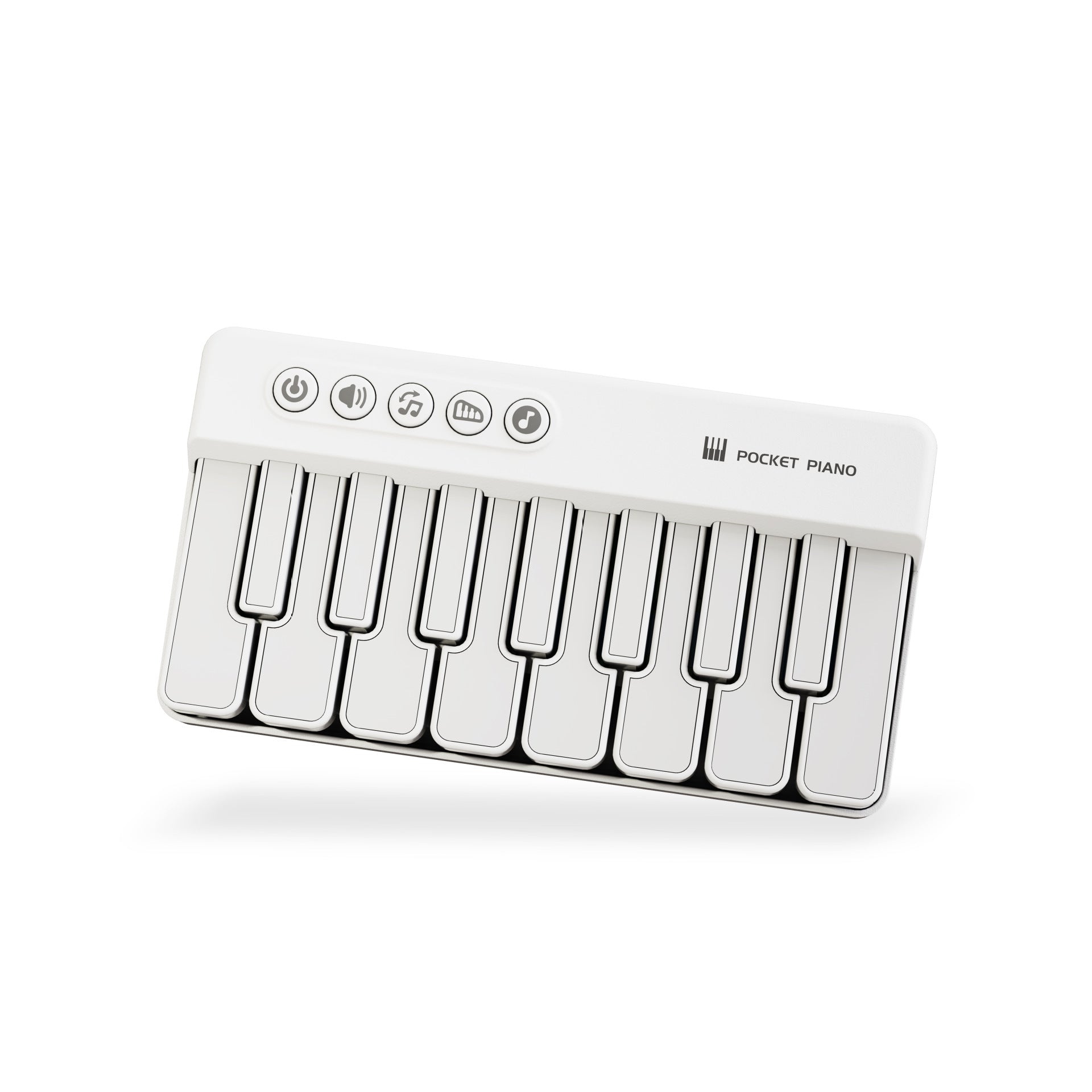 Mini Pocket Piano Electronic Keyboard - 18 Keys, Multiple Modes, LED Lights, Portable Musical Toy(white) Tristar Online