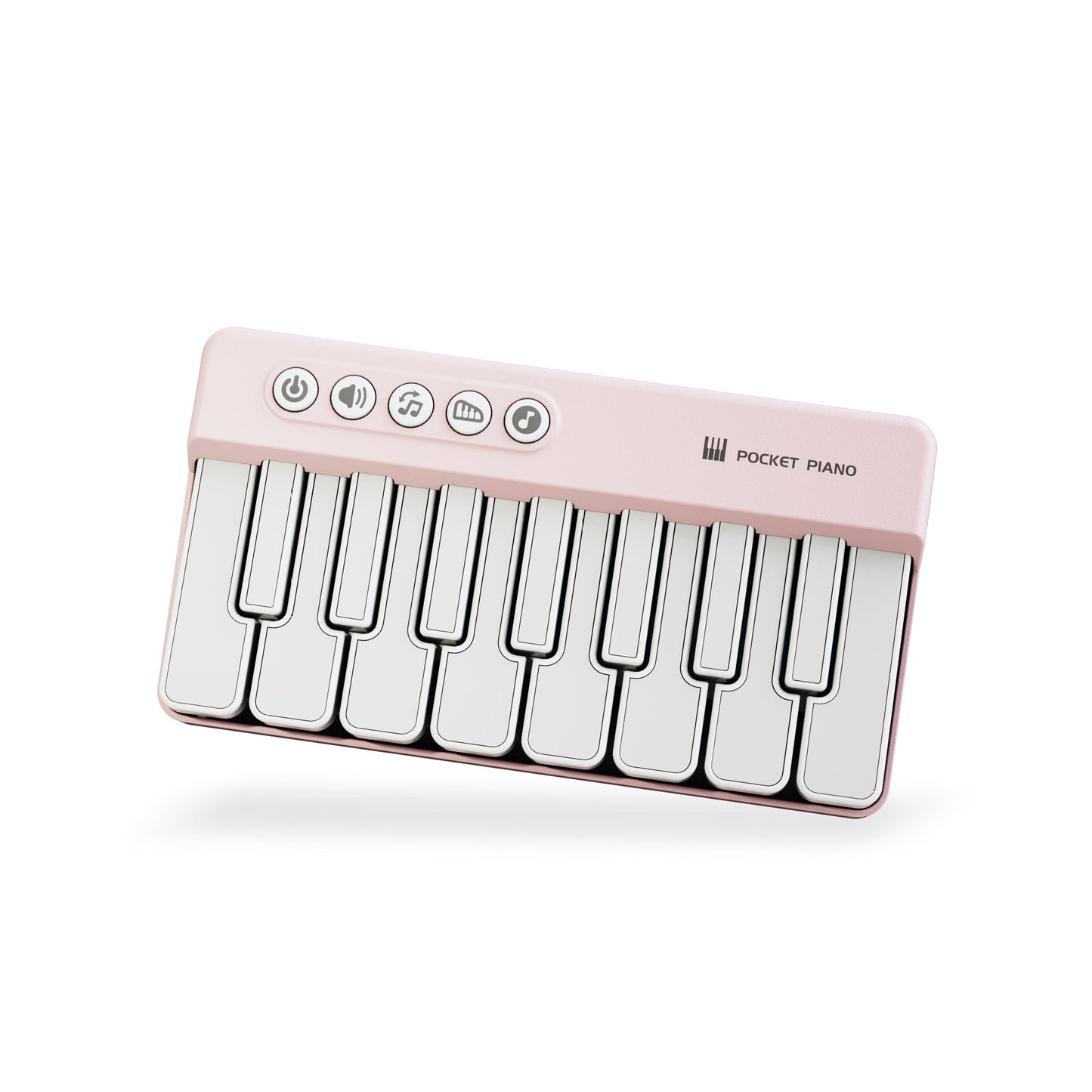 Mini Pocket Piano Electronic Keyboard - 19 Keys, Multiple Modes, LED Lights, Portable Musical Toy(pink) Tristar Online