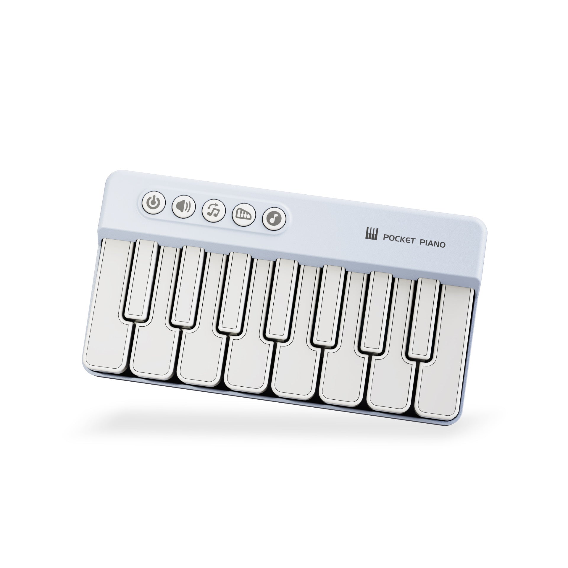 Mini Pocket Piano Electronic Keyboard - 20 Keys, Multiple Modes, LED Lights, Portable Musical Toy(blue) Tristar Online