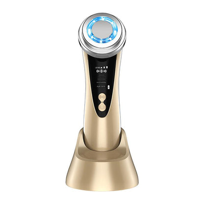 4-in-1 Facial Beauty Device - LED Light Therapy, Warm Lifting, Ion Cleansing & Eye Care(gold) Tristar Online
