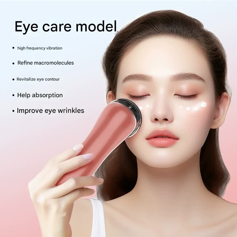 4-in-1 Facial Beauty Device - LED Light Therapy, Warm Lifting, Ion Cleansing & Eye Care(pink) Tristar Online