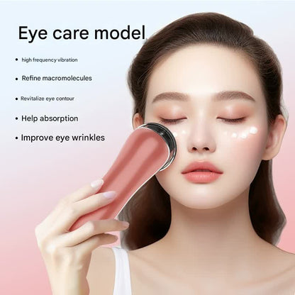 4-in-1 Facial Beauty Device - LED Light Therapy, Warm Lifting, Ion Cleansing & Eye Care(pink) Tristar Online