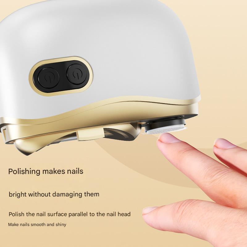 Electric Nail Clipper & Grinder - 2-in-1 Automatic Trimmer with 2 Speeds, Type-C Charging, Safe for All Ages(white) Tristar Online