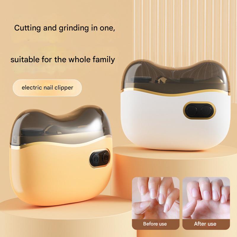 Electric Nail Clipper & Grinder - 2-in-1 Automatic Trimmer with 2 Speeds, Type-C Charging, Safe for All Ages(Orange) Tristar Online