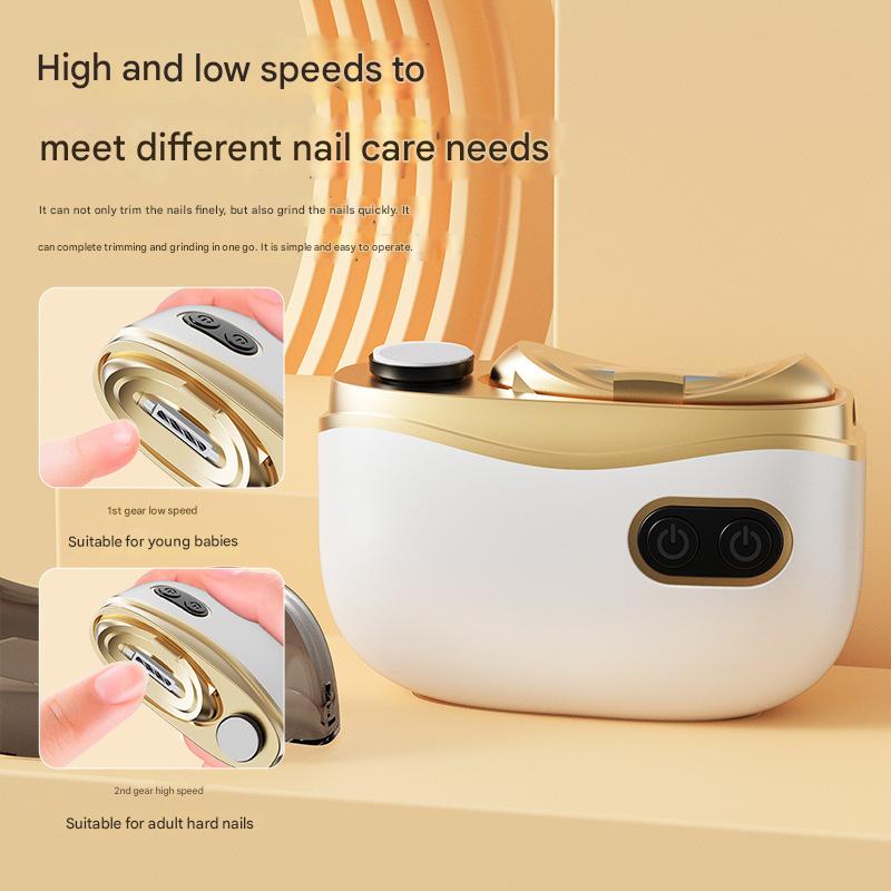 Electric Nail Clipper & Grinder - 2-in-1 Automatic Trimmer with 2 Speeds, Type-C Charging, Safe for All Ages(Orange) Tristar Online