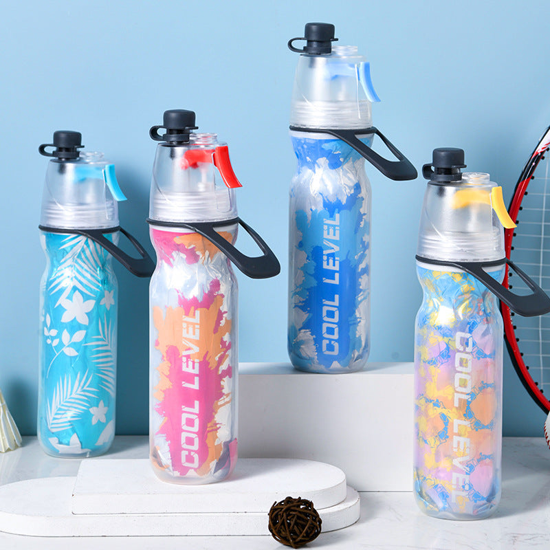 Cyan 500ML Insulated Sports Water Bottle with Cooling Mist - Triple-Layer Design Keeps Drinks Cold for Hours - Portable PE Misting Bottle Tristar Online