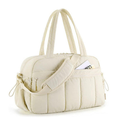 Beige Versatile Carry-On Travel Duffel Bag - Airline Personal Item Size with Waterproof Wet Pocket & Trolley Sleeve Tristar Online