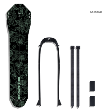 Style B Black and Green Lightweight Bicycle Rear Mudguard - Adjustable PP5 Fender for MTB, Road & Folding Bikes (NOT for V-Brakes) Tristar Online