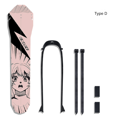 Style D Black and Pink Lightweight Bicycle Rear Mudguard - Adjustable PP5 Fender for MTB, Road & Folding Bikes (NOT for V-Brakes) Tristar Online