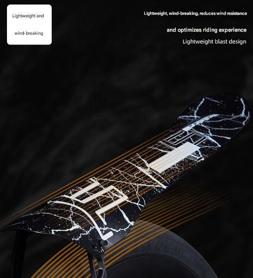 Style E Black Lightweight Bicycle Rear Mudguard - Adjustable PP5 Fender for MTB, Road & Folding Bikes (NOT for V-Brakes) Tristar Online