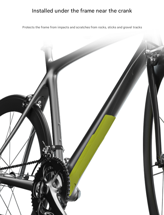 2 Pcs Grey Durable Bicycle Frame Down Tube Protector Sticker  - Anti-Scratch Guard for MTB & Road Bikes Tristar Online