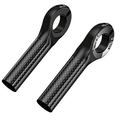 Black Ultralight Carbon Fiber Bicycle Bar Ends - Ergonomic Anti-Slip Grips for MTB & Hybrid Bikes (22.2mm) Tristar Online