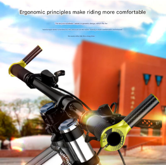 Black Ultralight Carbon Fiber Bicycle Bar Ends - Ergonomic Anti-Slip Grips for MTB & Hybrid Bikes (22.2mm) Tristar Online