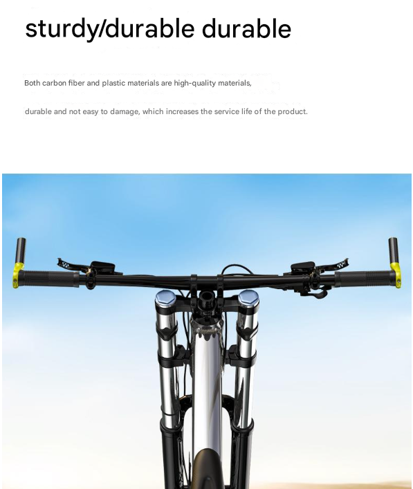 Black Ultralight Carbon Fiber Bicycle Bar Ends - Ergonomic Anti-Slip Grips for MTB & Hybrid Bikes (22.2mm) Tristar Online