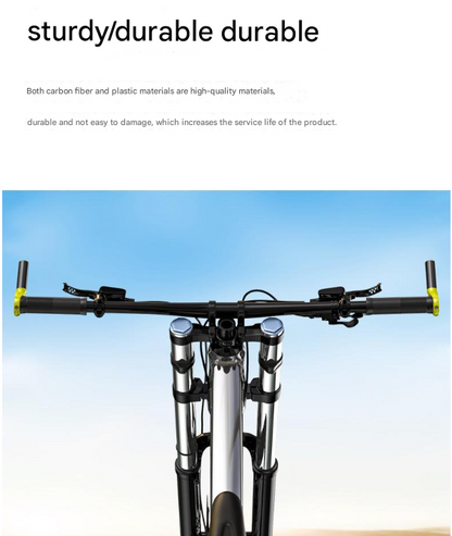 Black Ultralight Carbon Fiber Bicycle Bar Ends - Ergonomic Anti-Slip Grips for MTB & Hybrid Bikes (22.2mm) Tristar Online