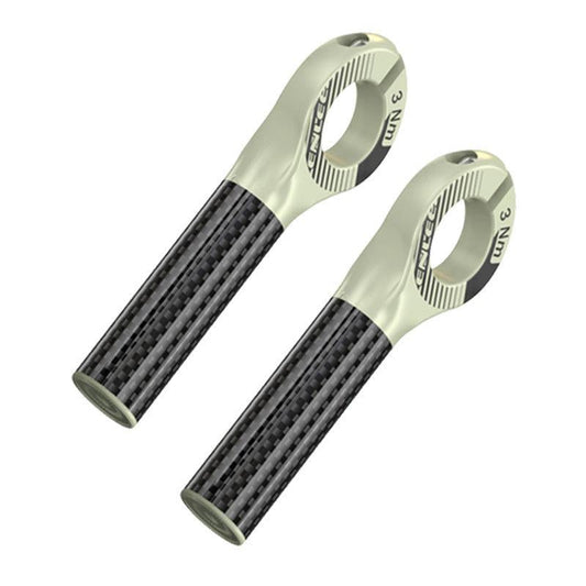 Black and Light Green Ultralight Carbon Fiber Bicycle Bar Ends - Ergonomic Anti-Slip Grips for MTB & Hybrid Bikes (22.2mm) Tristar Online