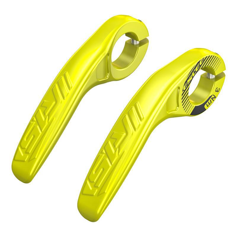 Fluorescent Yellow Ultralight Ergonomic Bike Bar Ends - High-Strength Composite Horn Grips (22.2mm) Tristar Online