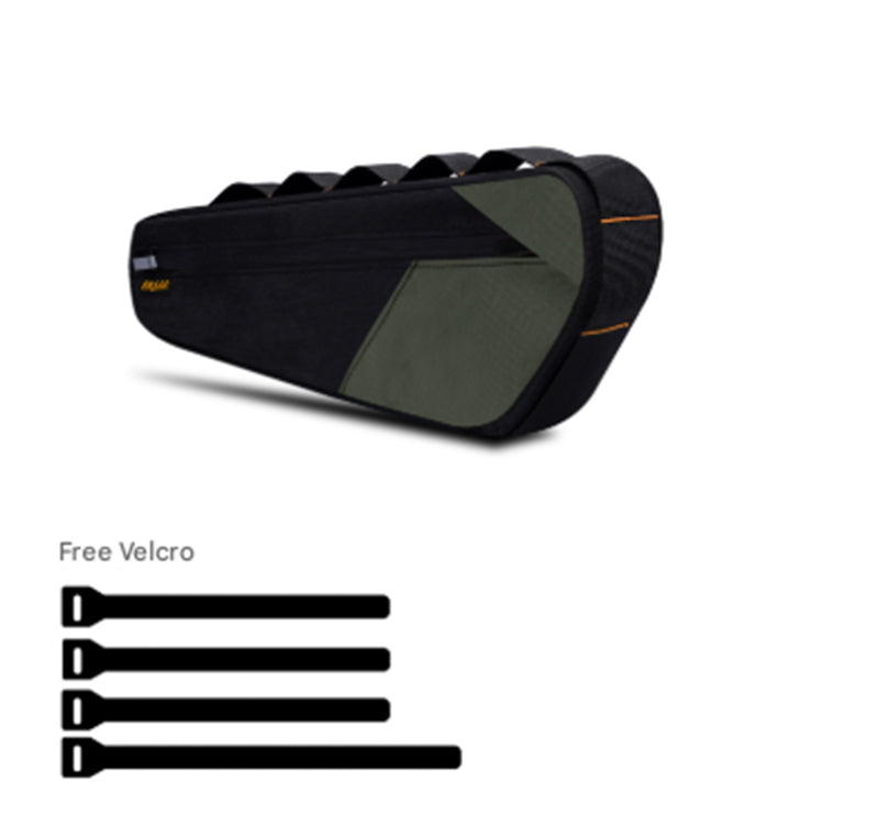 Black and Green Waterproof Bicycle Frame Bag - 2.5L Slim Top Tube Storage Pouch for Cycling Essentials Tristar Online