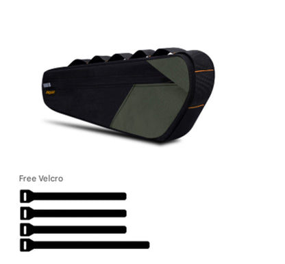 Black and Green Waterproof Bicycle Frame Bag - 2.5L Slim Top Tube Storage Pouch for Cycling Essentials Tristar Online