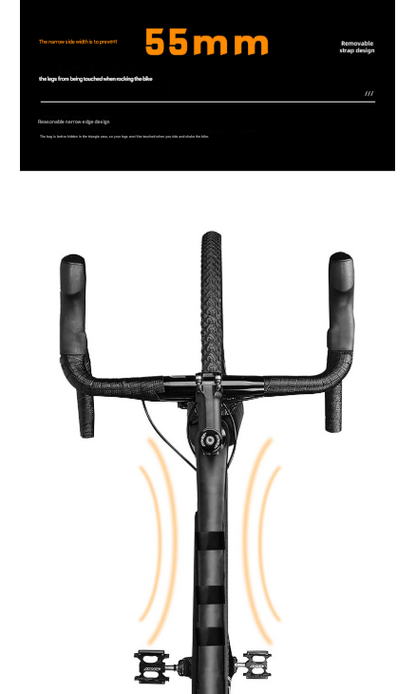 Black and Orange Waterproof Bicycle Frame Bag - 2.5L Slim Top Tube Storage Pouch for Cycling Essentials Tristar Online