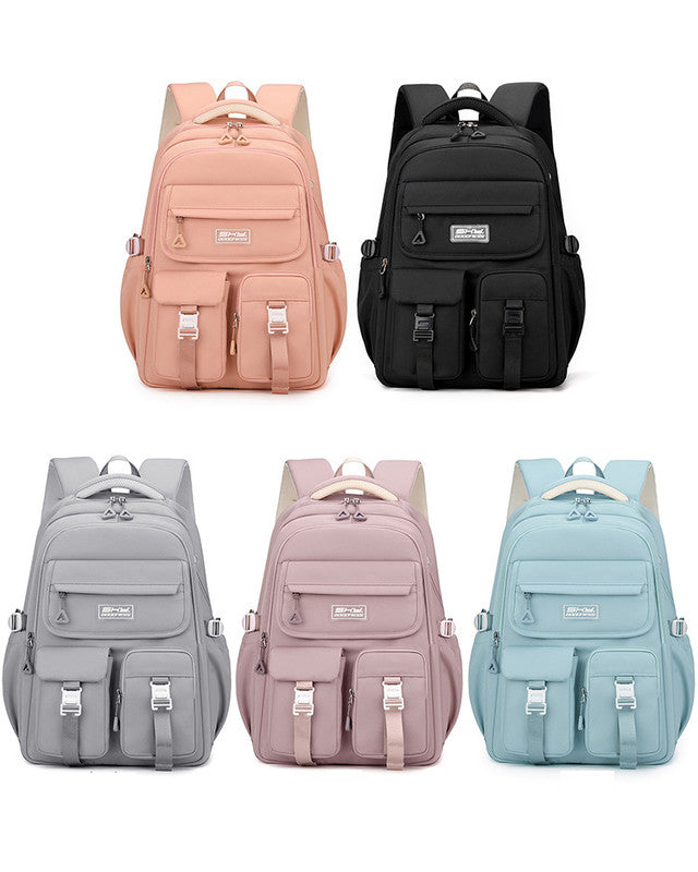 Light Blue Large Capacity Waterproof Student Backpack - Fits 15-Inch Laptop, Multi-Pocket Travel Daypack Tristar Online
