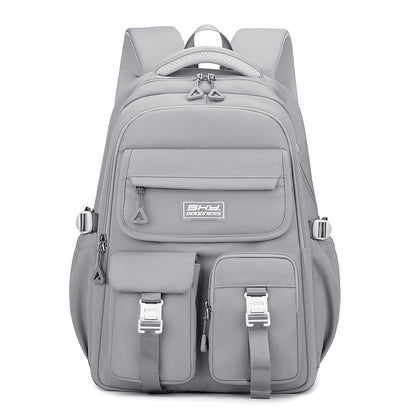 Grey Large Capacity Waterproof Student Backpack - Fits 15-Inch Laptop, Multi-Pocket Travel Daypack Tristar Online