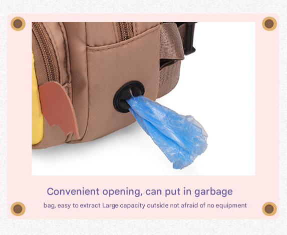 Dark Blue Adorable Monster Pet Backpack Harness - Small Dog & Cat Treat Pouch with Poop Bag Dispenser Tristar Online